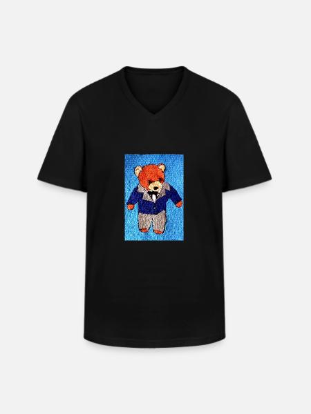 Bräutigam - Männer-T-Shirt mit V-Ausschnitt - Schwarz