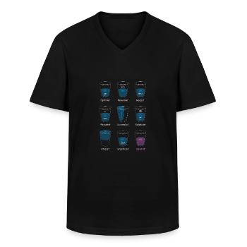 Wasserglas - Männer-T-Shirt mit V-Ausschnitt - Schwarz - Vorne - AI Model Male 178 dark (178cm)