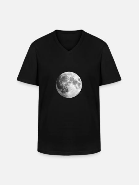 Full Moon Gift Idea - Men's V-Neck T-Shirt - black