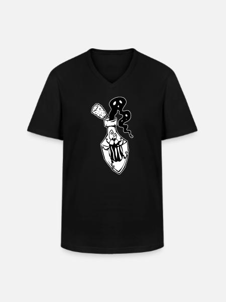 Insect in a bottle - Men's V-Neck T-Shirt - black