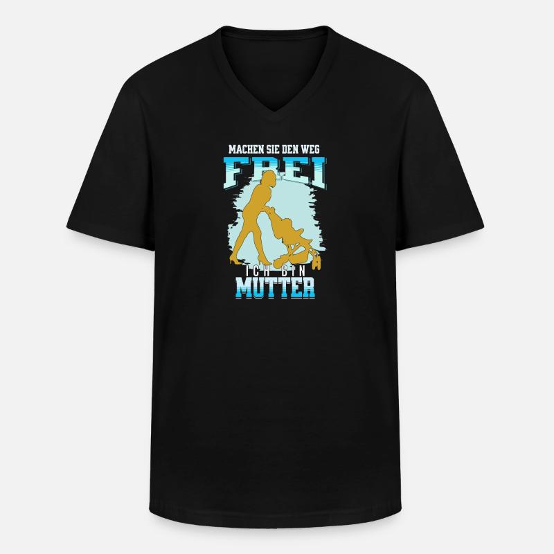Mutter hat es Eilig - Männer-T-Shirt mit V-Ausschnitt - Schwarz