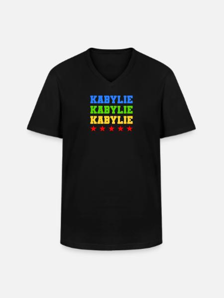Kabylei - Männer-T-Shirt mit V-Ausschnitt - Schwarz