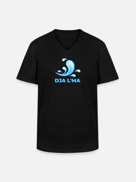 Dja l'ma - Männer-T-Shirt mit V-Ausschnitt - Schwarz