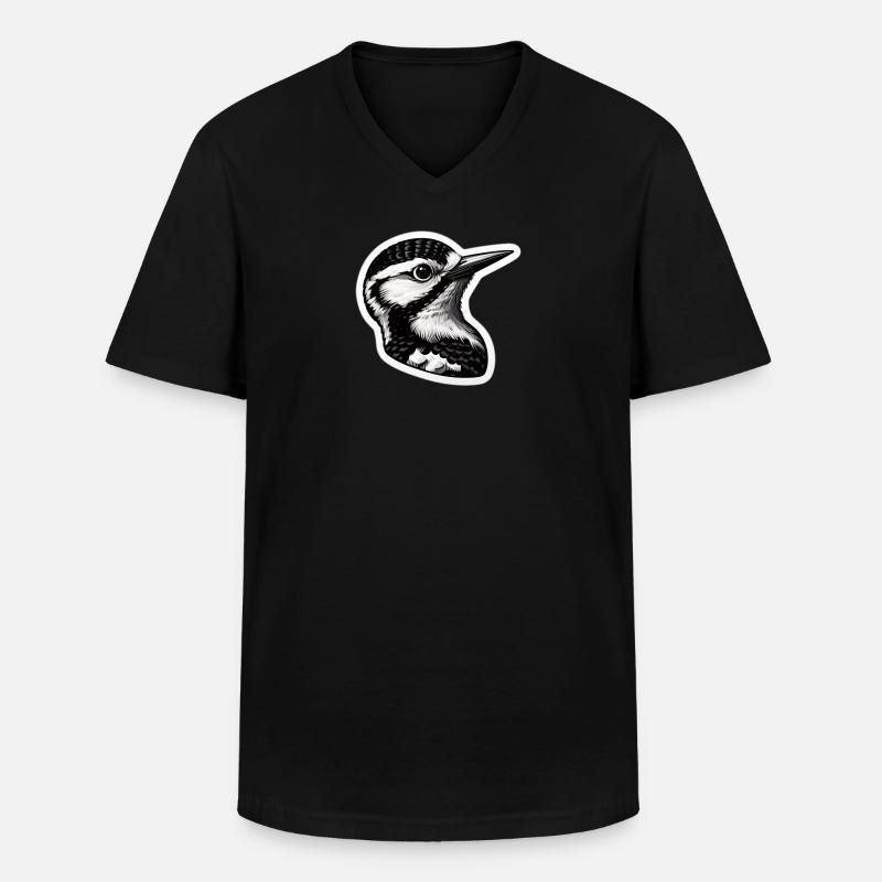 Specht - Männer-T-Shirt mit V-Ausschnitt - Schwarz