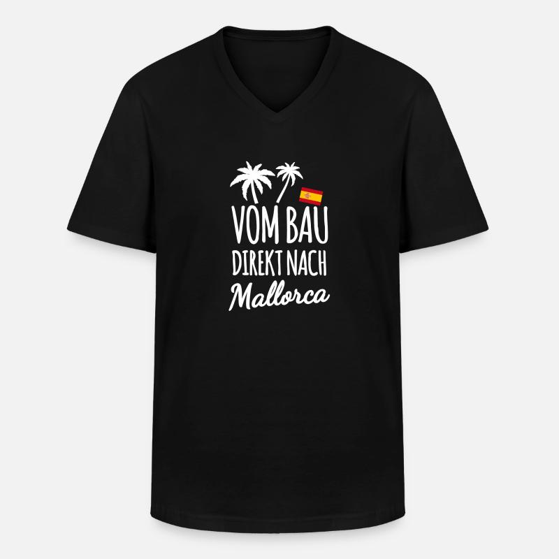 Bauarbeiter in Mallorca - Männer-T-Shirt mit V-Ausschnitt - Schwarz