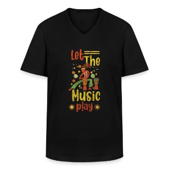 Tradition Concert Celebrations - Men's V-Neck T-Shirt - black - Front - AI Model Male 178 dark (178cm)