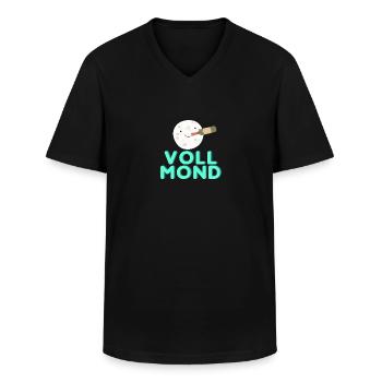 Vollmond, voller Mond - Männer-T-Shirt mit V-Ausschnitt - Schwarz - Vorne - AI Model Male 178 dark (178cm)