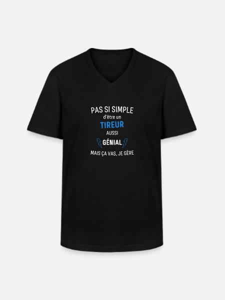 Awesome Shooter T-Shirt - Men's V-Neck T-Shirt - black