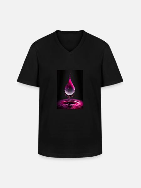 Drops magenta 4 - Men's V-Neck T-Shirt - black