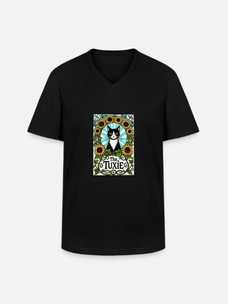 Der Tuxie - Männer-T-Shirt mit V-Ausschnitt - Schwarz