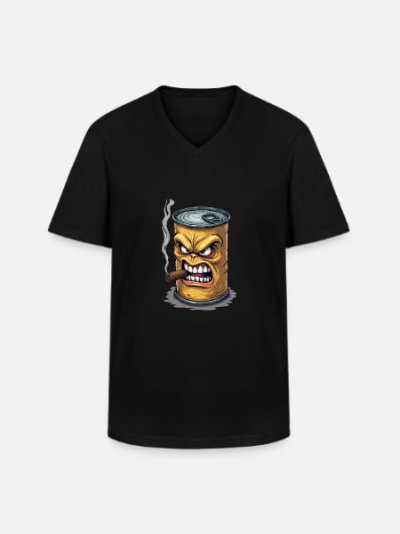 Tin - Men's V-Neck T-Shirt - black
