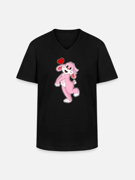 Rabbit Bride Veil Wedding - Men's V-Neck T-Shirt - black