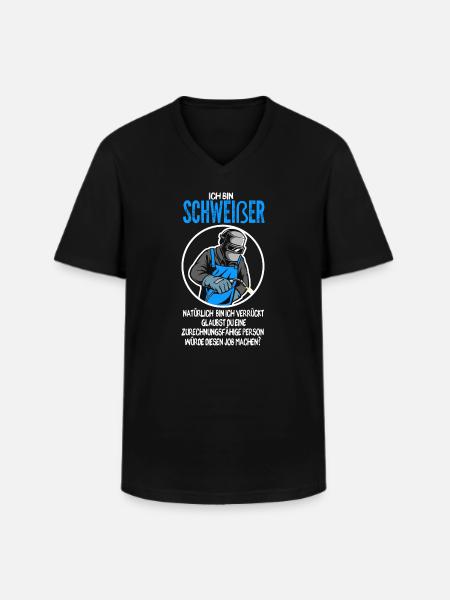 Schweißer Beruf Schweiß Geschenk - Männer-T-Shirt mit V-Ausschnitt - Schwarz