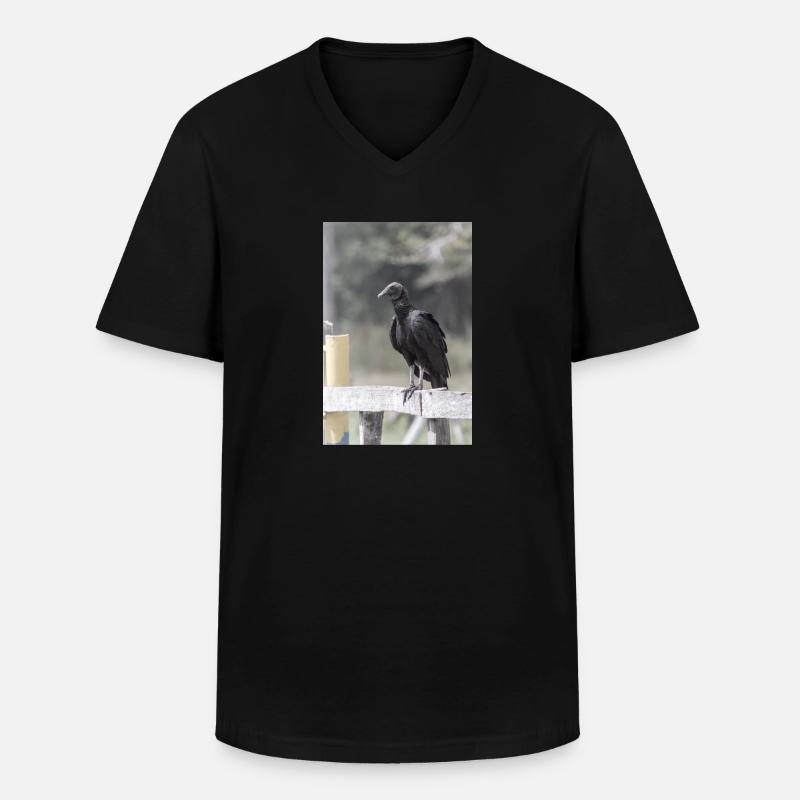 Der Geier - Männer-T-Shirt mit V-Ausschnitt - Schwarz