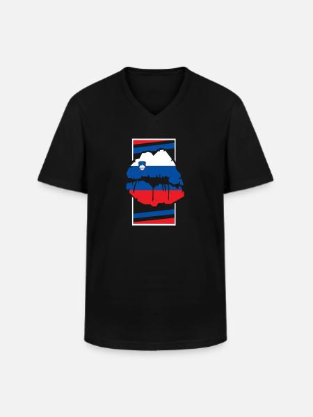 Slovenia - Men's V-Neck T-Shirt - black