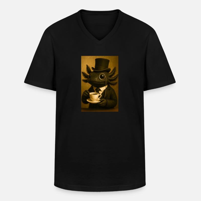 Raffiniertes Axolotl-Gebräu - Männer-T-Shirt mit V-Ausschnitt - Schwarz