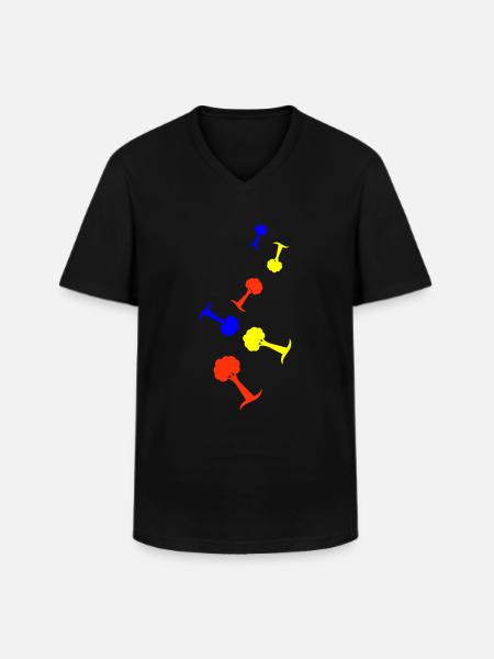 Baum Symbol - Männer-T-Shirt mit V-Ausschnitt - Schwarz