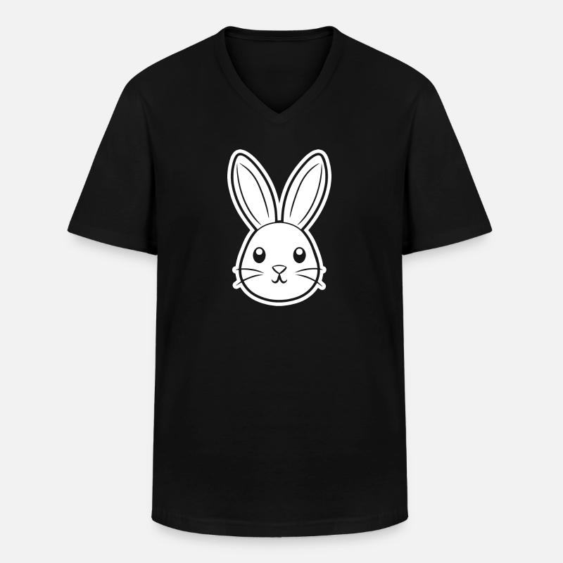 Rabbit Rabbit - Men's V-Neck T-Shirt - black