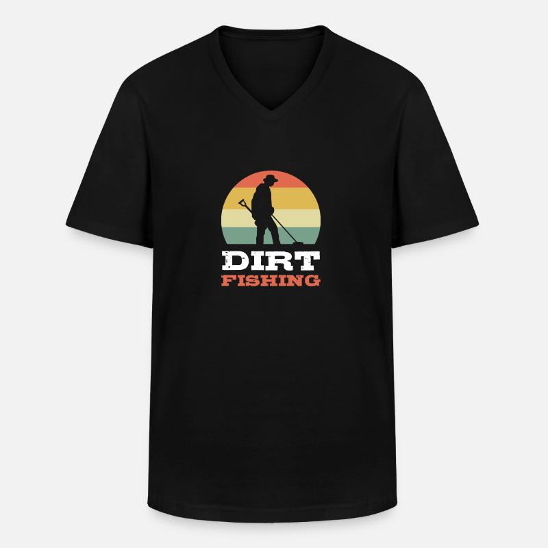 Metalldetektor - Männer-T-Shirt mit V-Ausschnitt - Schwarz