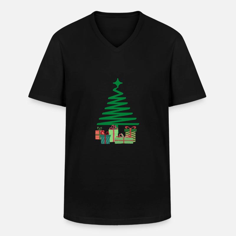 X-MAS Design 01 - Männer-T-Shirt mit V-Ausschnitt - Schwarz