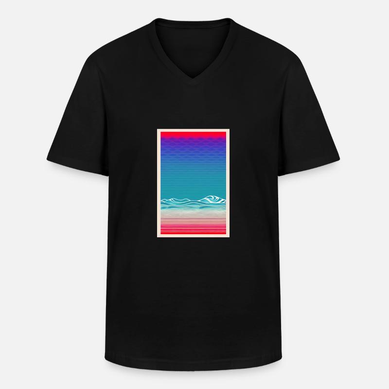 Blaue Stunde - Männer-T-Shirt mit V-Ausschnitt - Schwarz