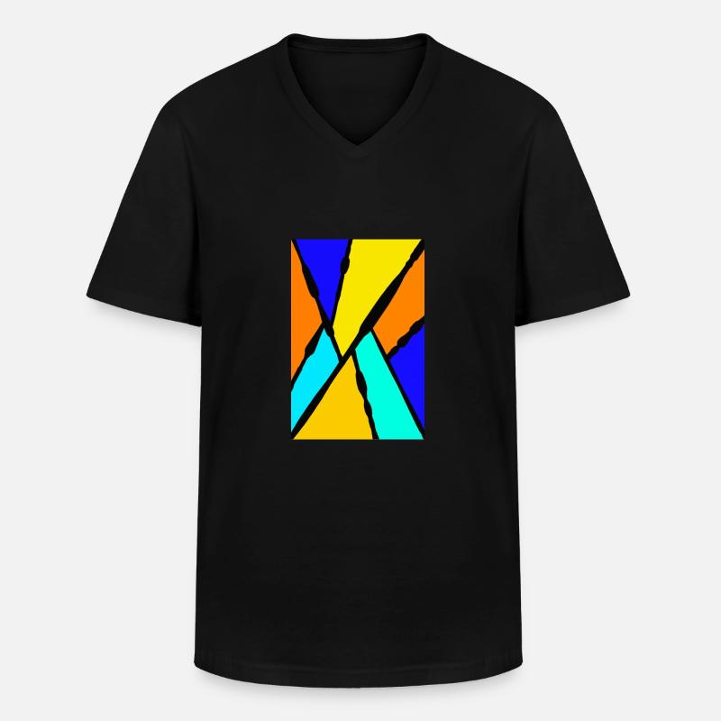 Abstrakte Kunst - Männer-T-Shirt mit V-Ausschnitt - Schwarz
