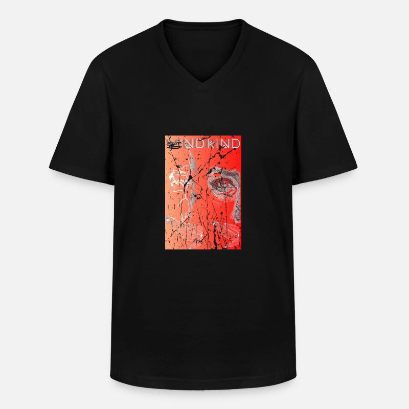 Surreal orange - Männer-T-Shirt mit V-Ausschnitt - Schwarz