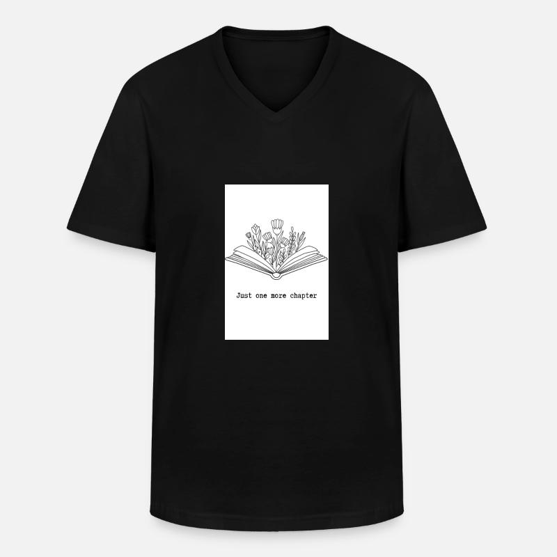 Just one more chapter - Männer-T-Shirt mit V-Ausschnitt - Schwarz