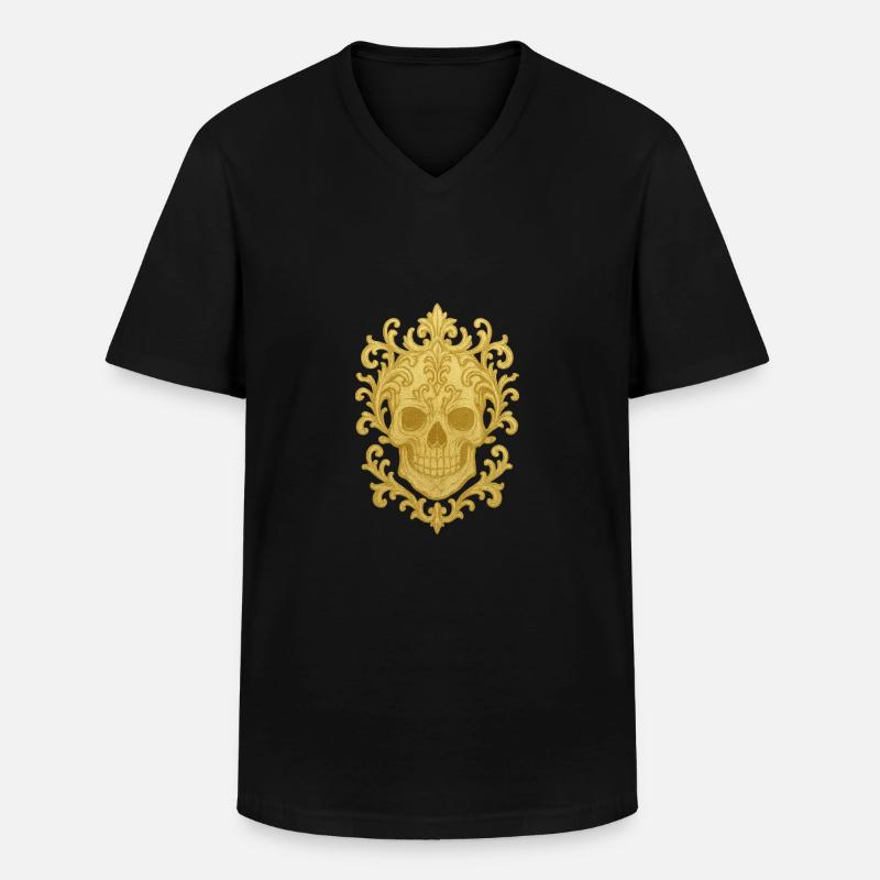 Totenkopf der gut aussieht - Männer-T-Shirt mit V-Ausschnitt - Schwarz