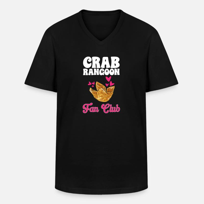 Krabben Rangoon Crab Rangoon - Männer-T-Shirt mit V-Ausschnitt - Schwarz