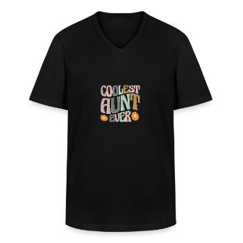 Coolste Tante Aller Zeiten Für Tanten - Männer-T-Shirt mit V-Ausschnitt - Schwarz - Vorne - AI Model Male 178 dark (178cm)