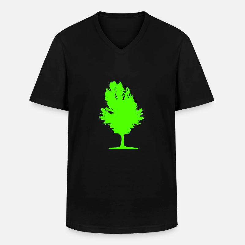 baum 01 - Männer-T-Shirt mit V-Ausschnitt - Schwarz