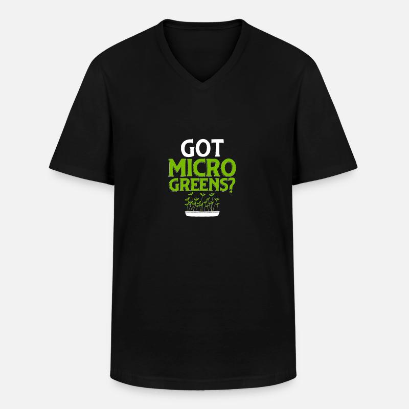 Got Microgreens Gärtnern Microgreen - Männer-T-Shirt mit V-Ausschnitt - Schwarz