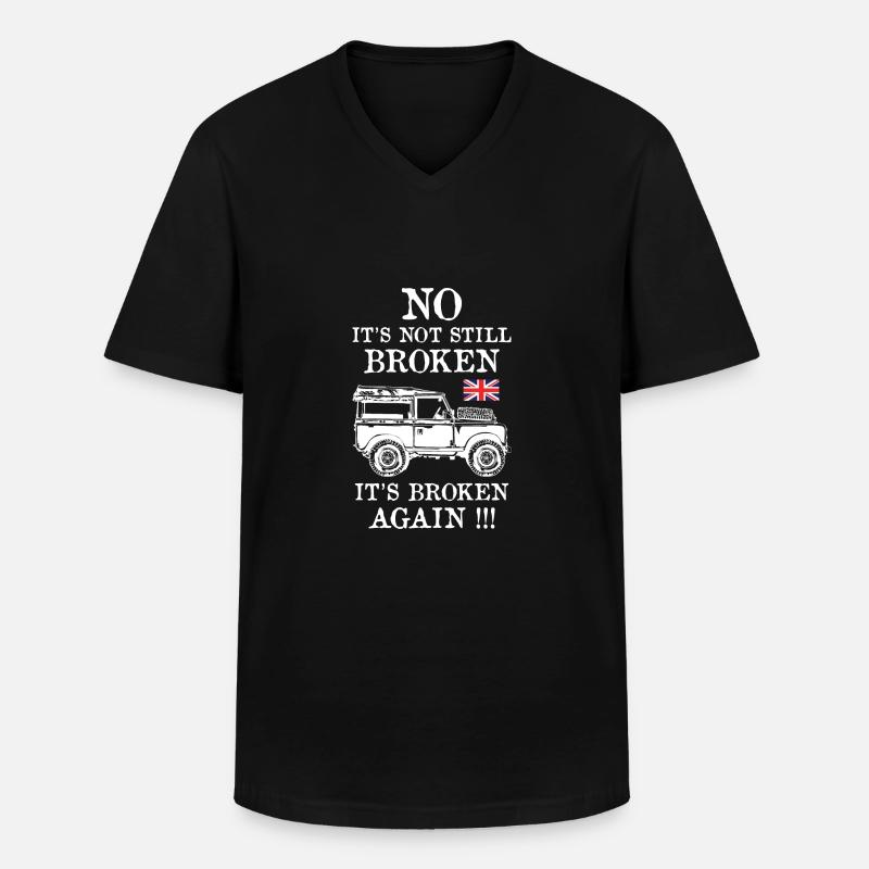 Landy Broken Again - Männer-T-Shirt mit V-Ausschnitt - Schwarz