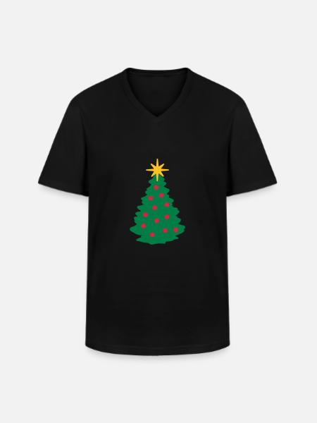 Christmas Tree - Men's V-Neck T-Shirt - black