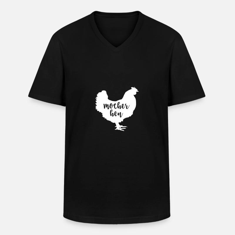 Mutter Henne - - Männer-T-Shirt mit V-Ausschnitt - Schwarz