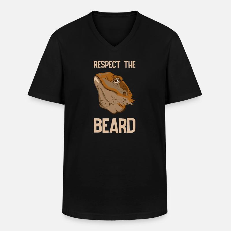 Eidechse Drache Bärtig Reptil Geschenk - Männer-T-Shirt mit V-Ausschnitt - Schwarz