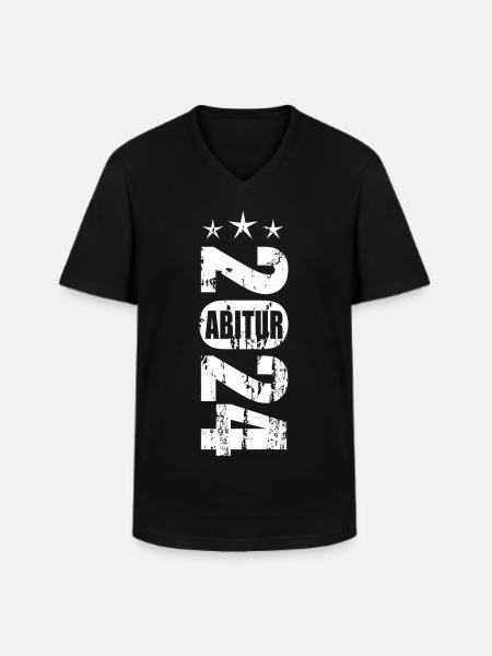 Abitur 2024 - Männer-T-Shirt mit V-Ausschnitt - Schwarz