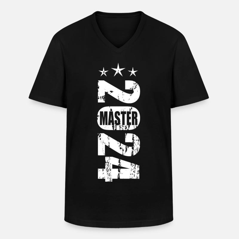 Master 2024 - Männer-T-Shirt mit V-Ausschnitt - Schwarz