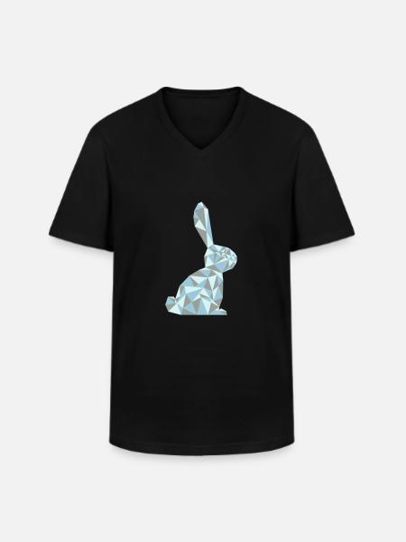 Hase - Männer-T-Shirt mit V-Ausschnitt - Schwarz