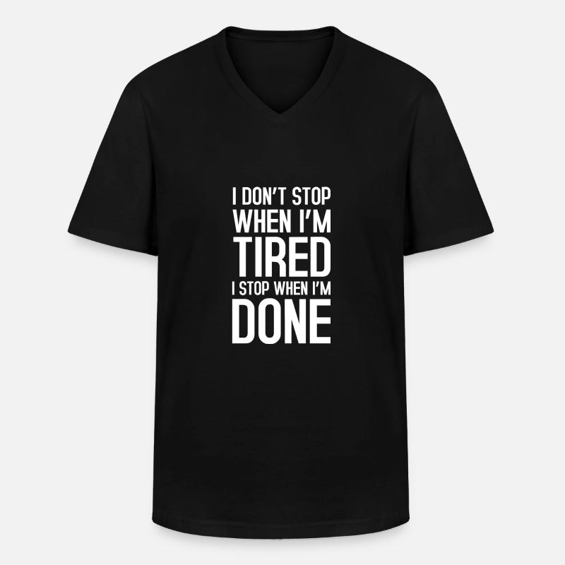 I don't stop - Männer-T-Shirt mit V-Ausschnitt - Schwarz