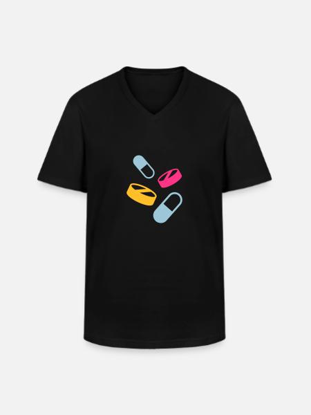 Medicine - Men's V-Neck T-Shirt - black