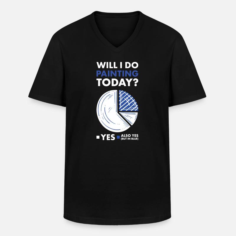 Painter Will I Dance Today - Männer-T-Shirt mit V-Ausschnitt - Schwarz
