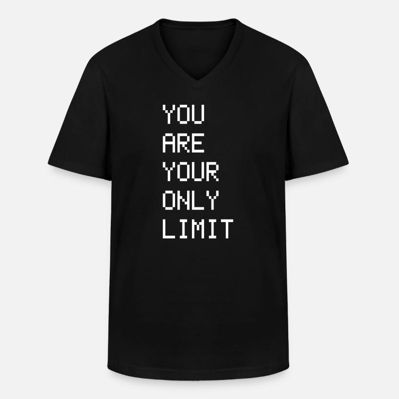 SIE SIND IHR EINZIGES LIMIT - Männer-T-Shirt mit V-Ausschnitt - Schwarz