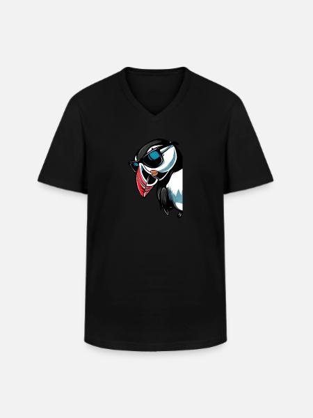 Gift for Atlantic Puffins - Men's V-Neck T-Shirt - black