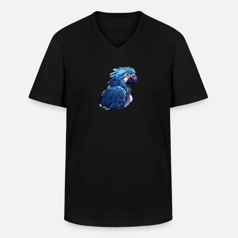 Hyazinth Ara - Männer-T-Shirt mit V-Ausschnitt - Schwarz