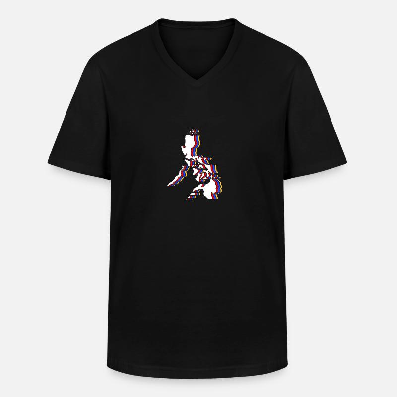 Philippinisch Philippinen - Männer-T-Shirt mit V-Ausschnitt - Schwarz