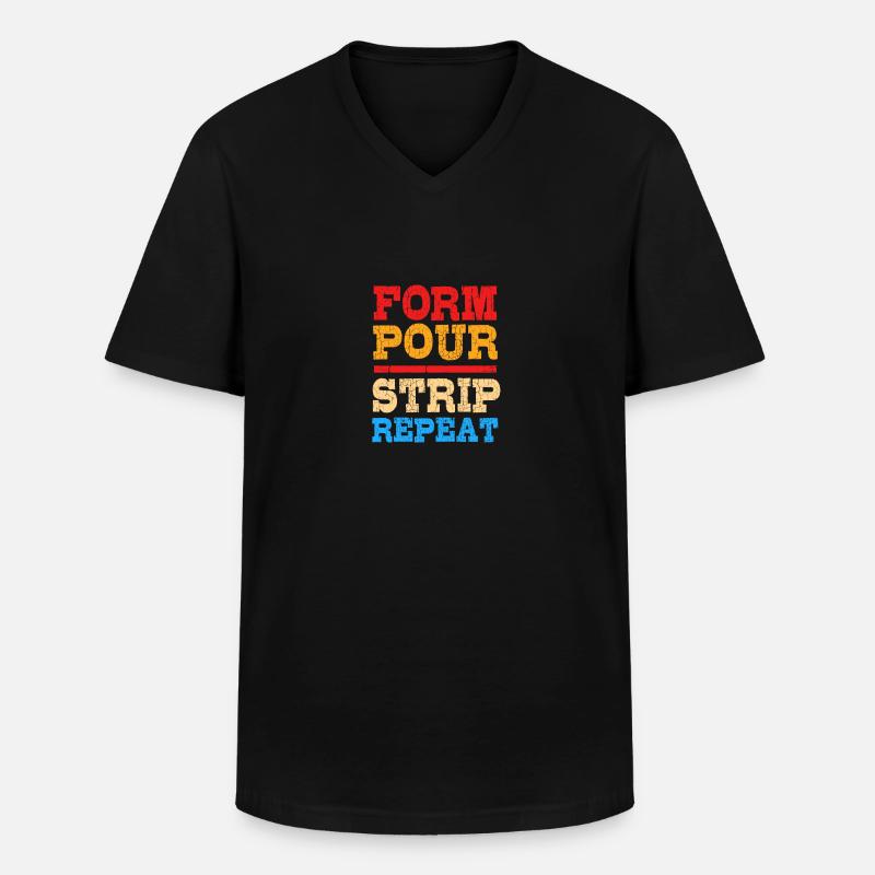 Construction worker construction site - Men's V-Neck T-Shirt - black