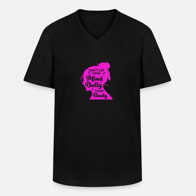 Body Positivity - Männer-T-Shirt mit V-Ausschnitt - Schwarz