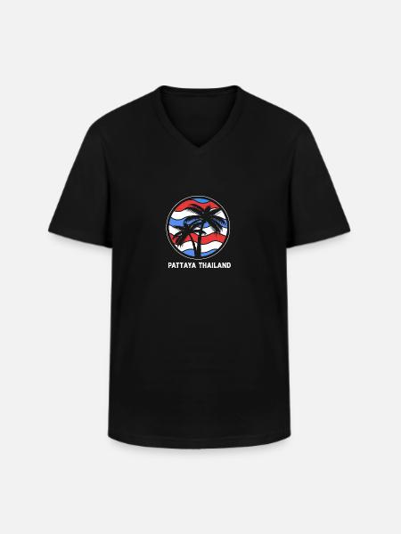 Thailand Pattaya - Men's V-Neck T-Shirt - black